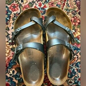 Birkenstock Dark Brown Leather Sandals